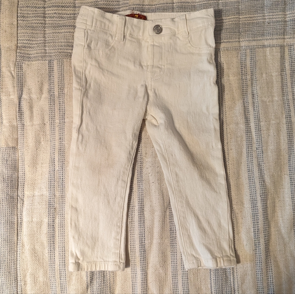 7 for all mankind white denim pants 18m